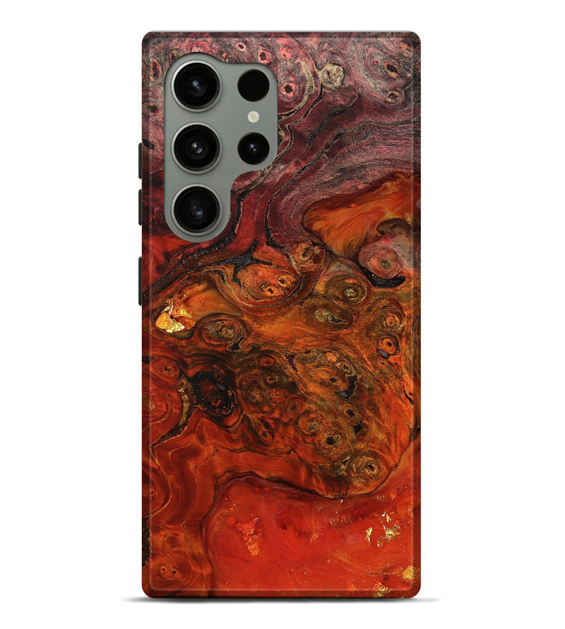 Galaxy S24 Ultra Wood Live Edge Phone Case - Edna (Red, 801114)