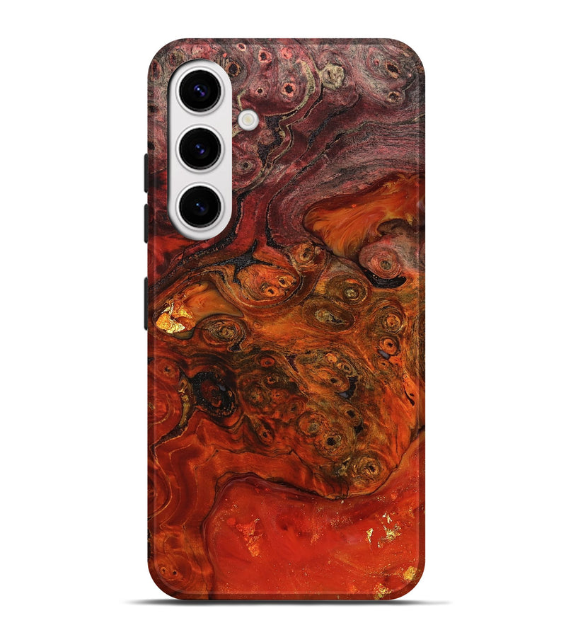 Galaxy S25 Plus Wood Live Edge Phone Case - Edna (Red, 801114)