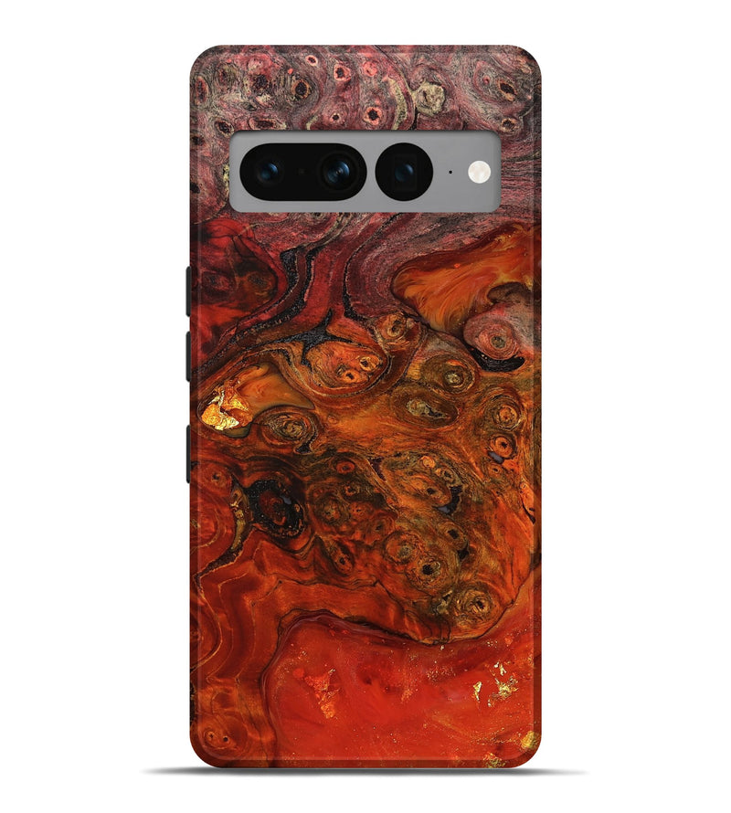 Pixel 7 Pro Wood Live Edge Phone Case - Edna (Red, 801114)