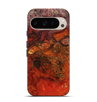 Pixel 9 Wood Live Edge Phone Case - Edna (Red, 801114)
