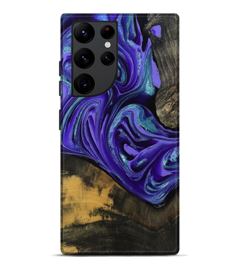 Galaxy S22 Ultra Wood Live Edge Phone Case - Carlos (Purple, 801116)