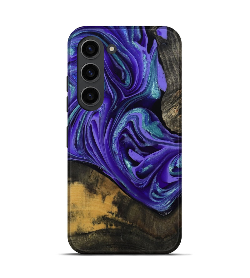 Galaxy S23 Wood Live Edge Phone Case - Carlos (Purple, 801116)