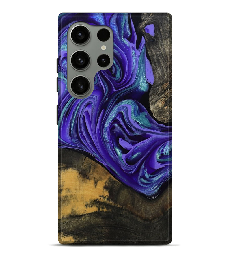 Galaxy S24 Ultra Wood Live Edge Phone Case - Carlos (Purple, 801116)