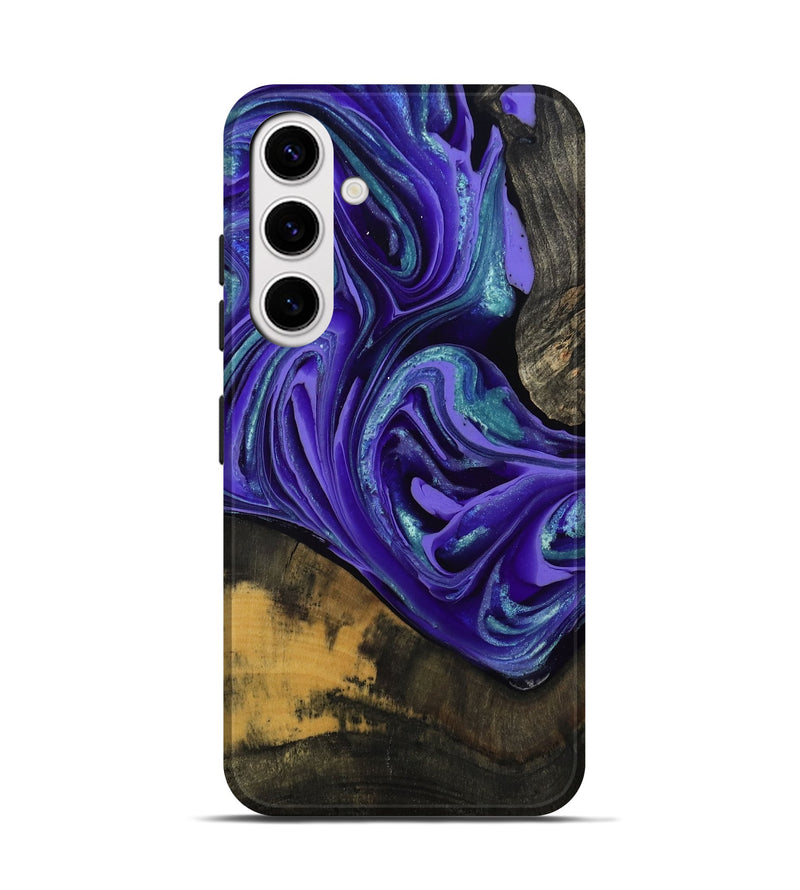 Galaxy S25 Wood Live Edge Phone Case - Carlos (Purple, 801116)
