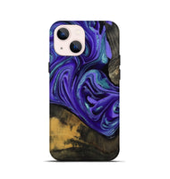 iPhone 13 mini Wood Live Edge Phone Case - Carlos (Purple, 801116)