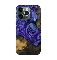 iPhone 13 Pro Wood Live Edge Phone Case - Carlos (Purple, 801116)