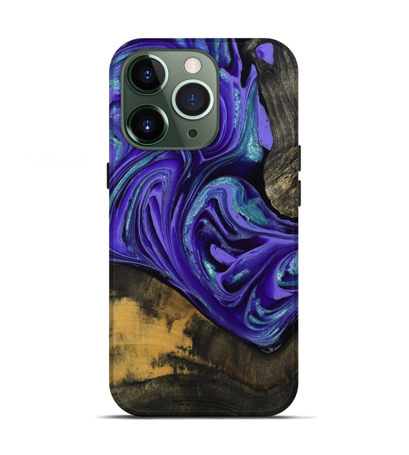 iPhone 13 Pro Wood Live Edge Phone Case - Carlos (Purple, 801116)