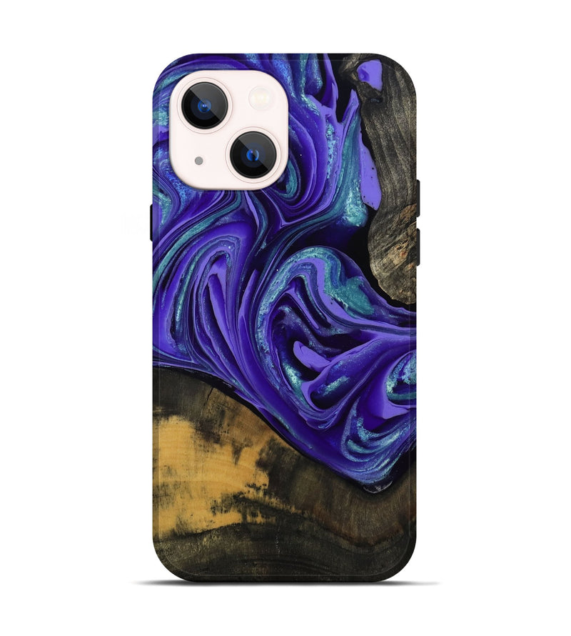 iPhone 14 Wood Live Edge Phone Case - Carlos (Purple, 801116)
