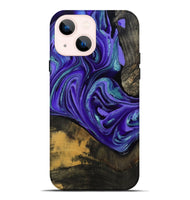iPhone 14 Plus Wood Live Edge Phone Case - Carlos (Purple, 801116)