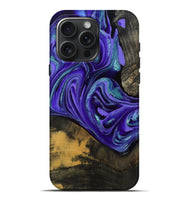 iPhone 16 Pro Max Wood Live Edge Phone Case - Carlos (Purple, 801116)