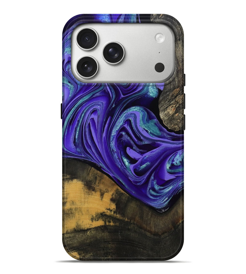 iPhone 17 Pro Max Wood Live Edge Phone Case - Carlos (Purple, 801116)