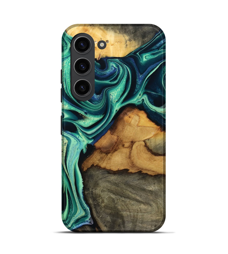 Galaxy S23 Wood Live Edge Phone Case - Jream (Green, 801119)
