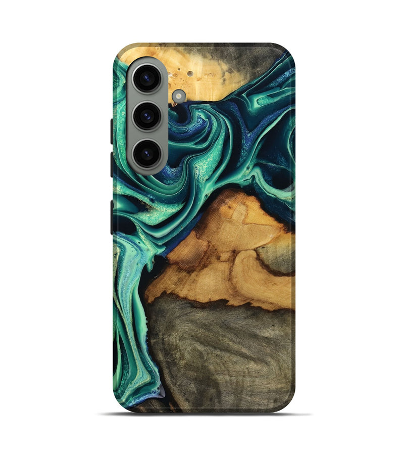 Galaxy S24 Wood Live Edge Phone Case - Jream (Green, 801119)