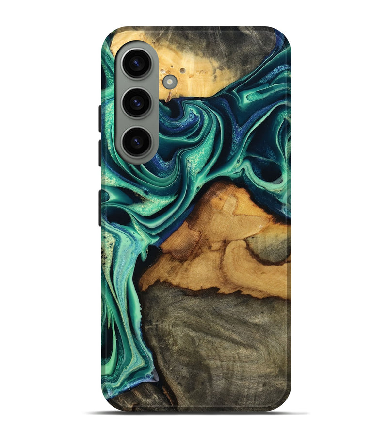 Galaxy S24 Plus Wood Live Edge Phone Case - Jream (Green, 801119)