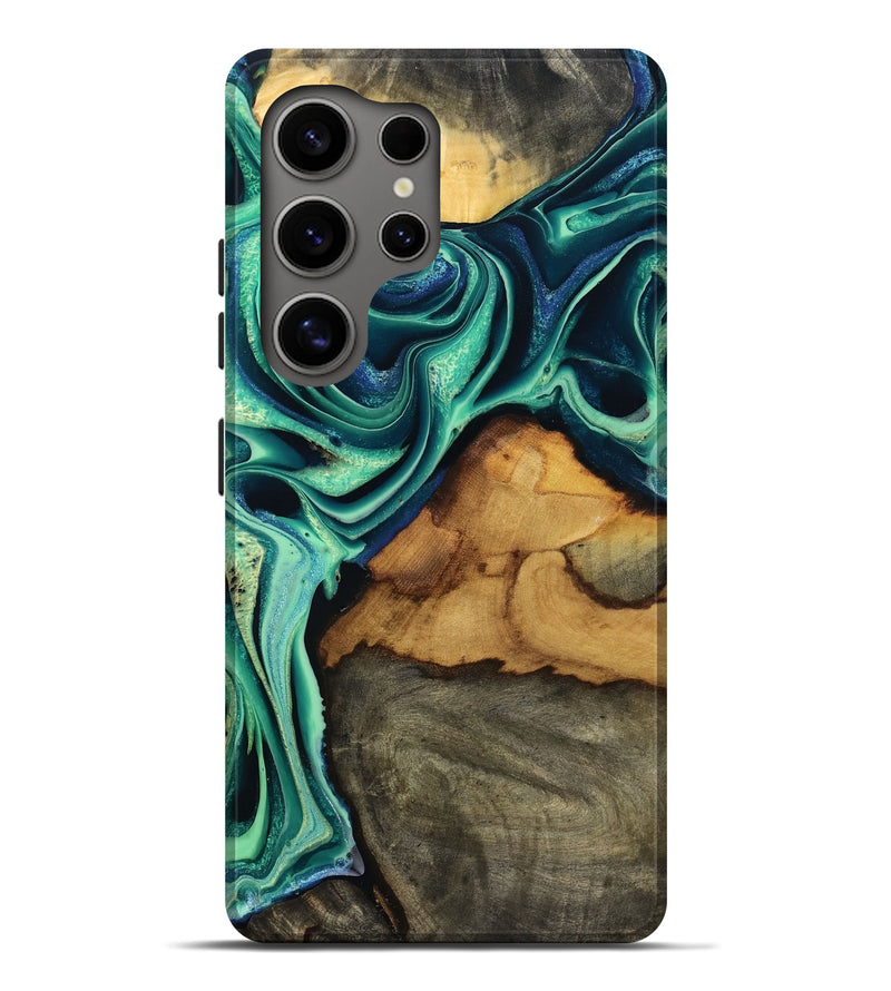 Galaxy S25 Ultra Wood Live Edge Phone Case - Jream (Green, 801119)