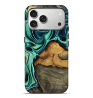 iPhone 17 Pro Max Wood Live Edge Phone Case - Jream (Green, 801119)