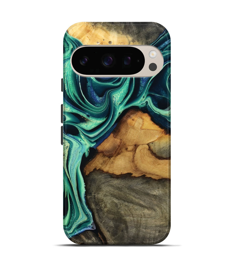Pixel 10 Wood Live Edge Phone Case - Jream (Green, 801119)