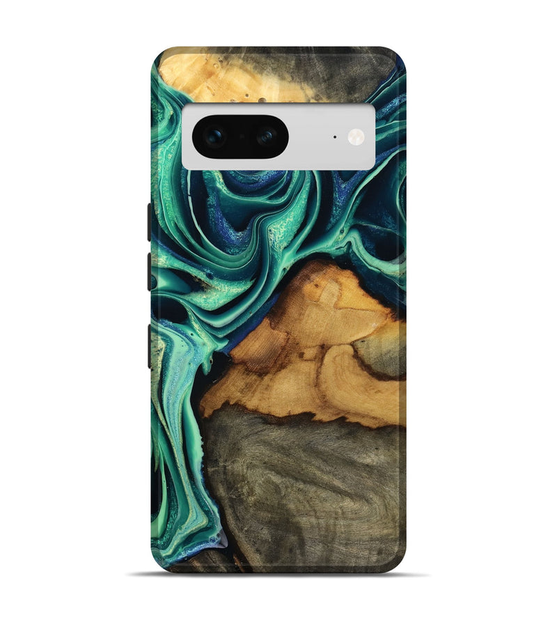 Pixel 7 Wood Live Edge Phone Case - Jream (Green, 801119)