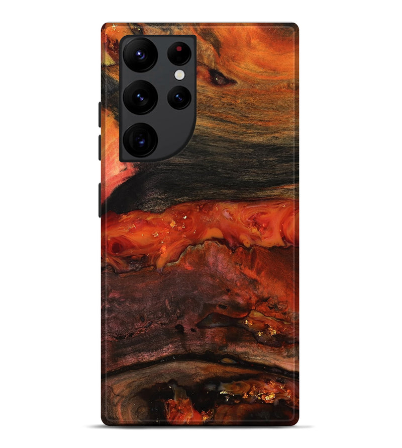 Galaxy S22 Ultra Wood Live Edge Phone Case - Shyann (Red, 801120)
