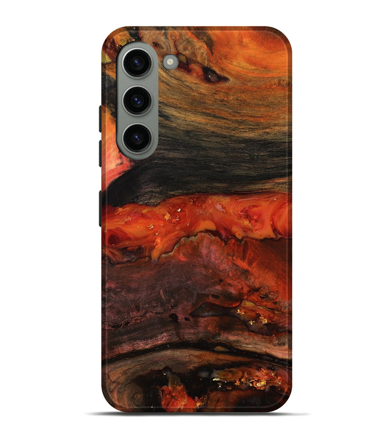 Galaxy S23 Plus Wood Live Edge Phone Case - Shyann (Red, 801120)