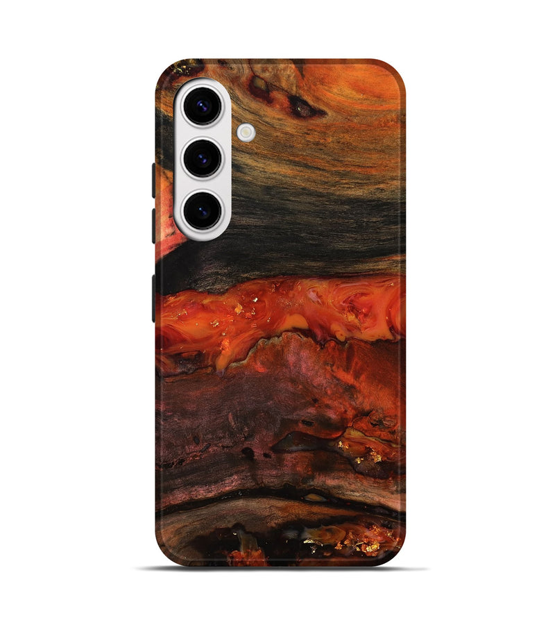 Galaxy S25 Wood Live Edge Phone Case - Shyann (Red, 801120)
