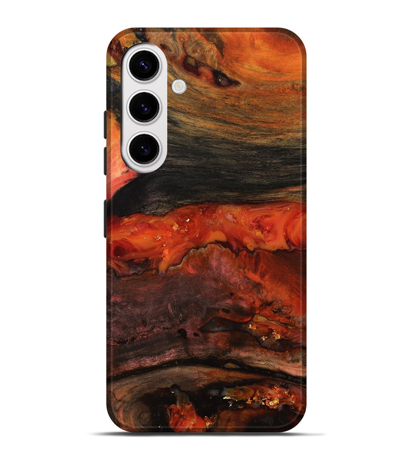 Galaxy S25 Plus Wood Live Edge Phone Case - Shyann (Red, 801120)
