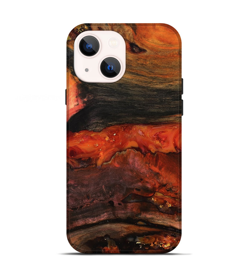 iPhone 13 Wood Live Edge Phone Case - Shyann (Red, 801120)