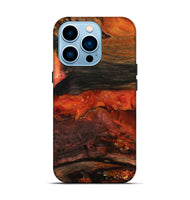 iPhone 14 Pro Wood Live Edge Phone Case - Shyann (Red, 801120)