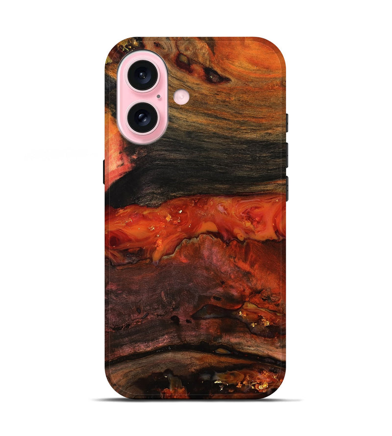 iPhone 17 Wood Live Edge Phone Case - Shyann (Red, 801120)