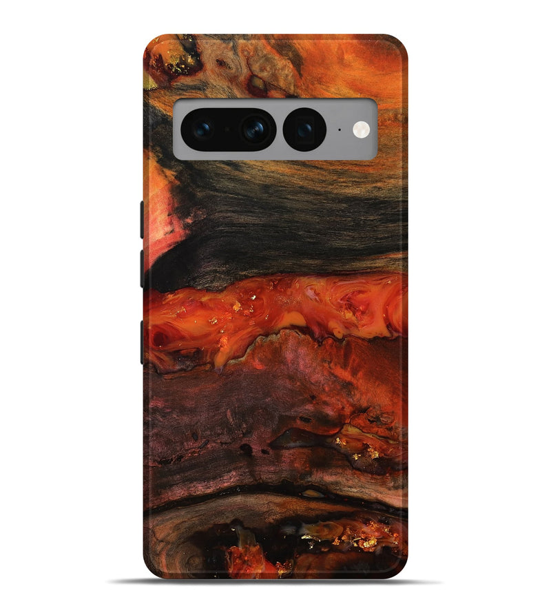 Pixel 7 Pro Wood Live Edge Phone Case - Shyann (Red, 801120)
