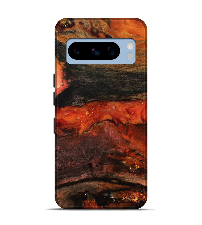 Pixel 8 Pro Wood Live Edge Phone Case - Shyann (Red, 801120)