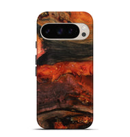 Pixel 9 Pro Wood Live Edge Phone Case - Shyann (Red, 801120)
