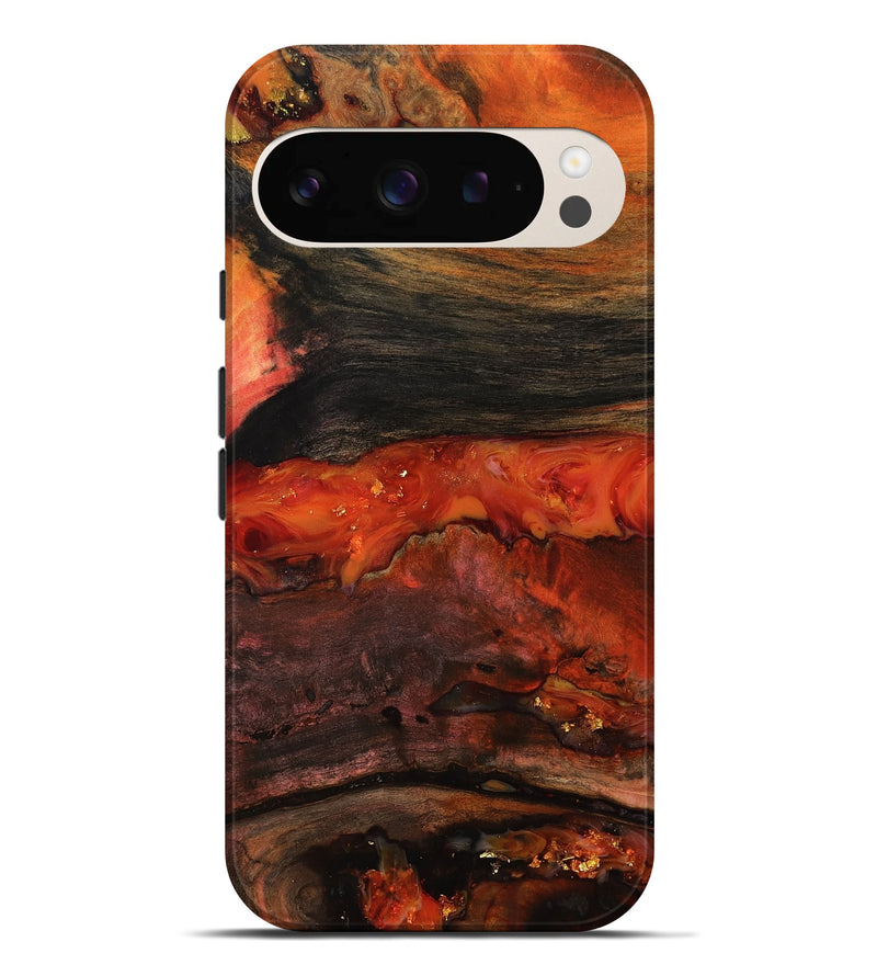 Pixel 9 Pro XL Wood Live Edge Phone Case - Shyann (Red, 801120)