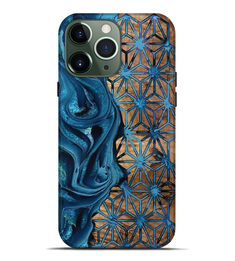 iPhone 13 Pro Max Wood Live Edge Phone Case - Aries (Pattern, 801121)