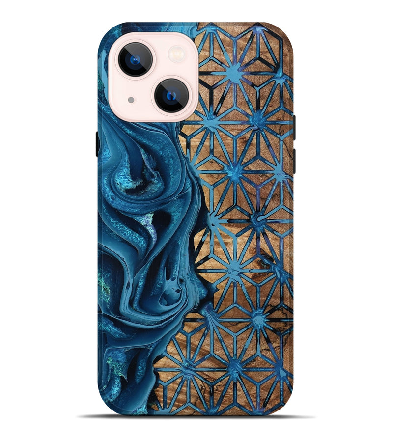 iPhone 14 Plus Wood Live Edge Phone Case - Aries (Pattern, 801121)
