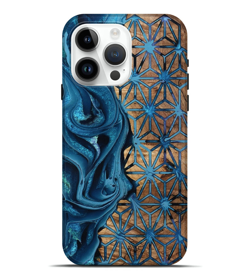 iPhone 15 Pro Max Wood Live Edge Phone Case - Aries (Pattern, 801121)