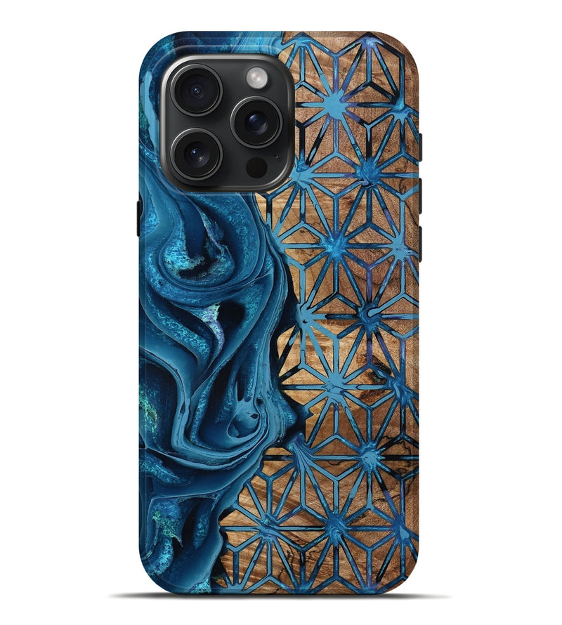 iPhone 16 Pro Max Wood Live Edge Phone Case - Aries (Pattern, 801121)