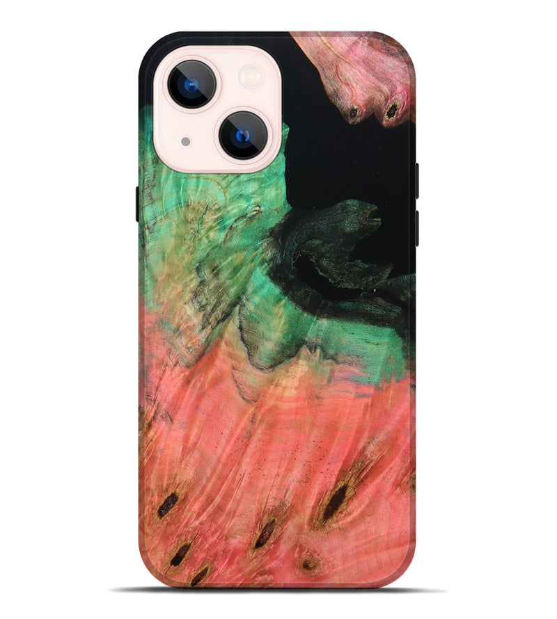 iPhone 14 Plus Wood Live Edge Phone Case - Harriet (Double Dyed, 801122)