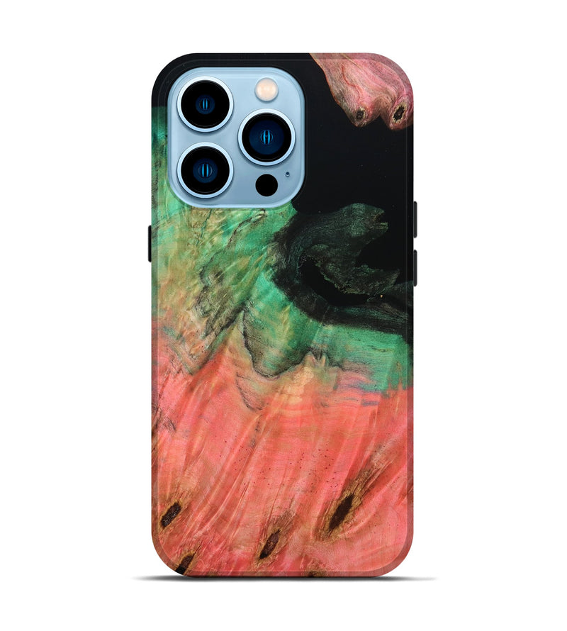 iPhone 14 Pro Wood Live Edge Phone Case - Harriet (Double Dyed, 801122)