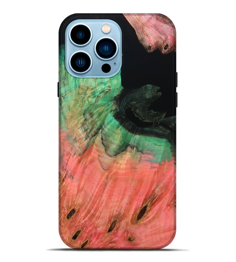 iPhone 14 Pro Max Wood Live Edge Phone Case - Harriet (Double Dyed, 801122)