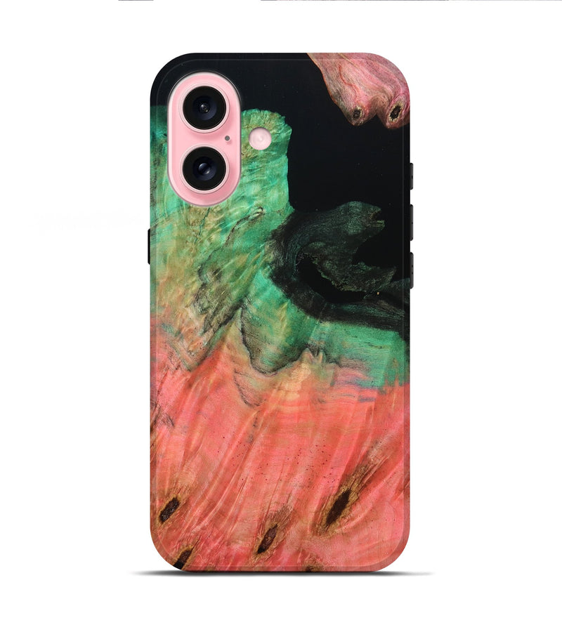 iPhone 16 Wood Live Edge Phone Case - Harriet (Double Dyed, 801122)