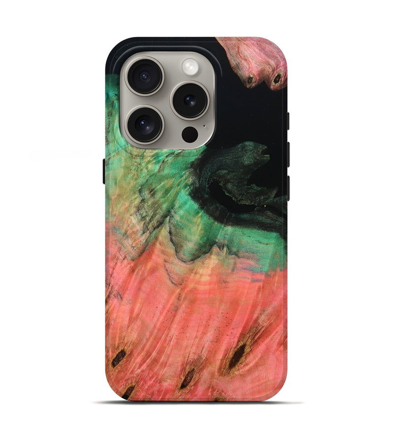 iPhone 16 Pro Wood Live Edge Phone Case - Harriet (Double Dyed, 801122)