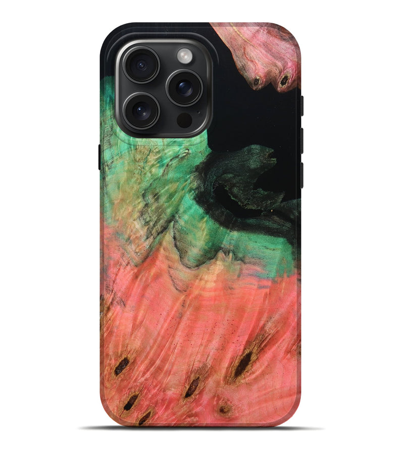 iPhone 16 Pro Max Wood Live Edge Phone Case - Harriet (Double Dyed, 801122)
