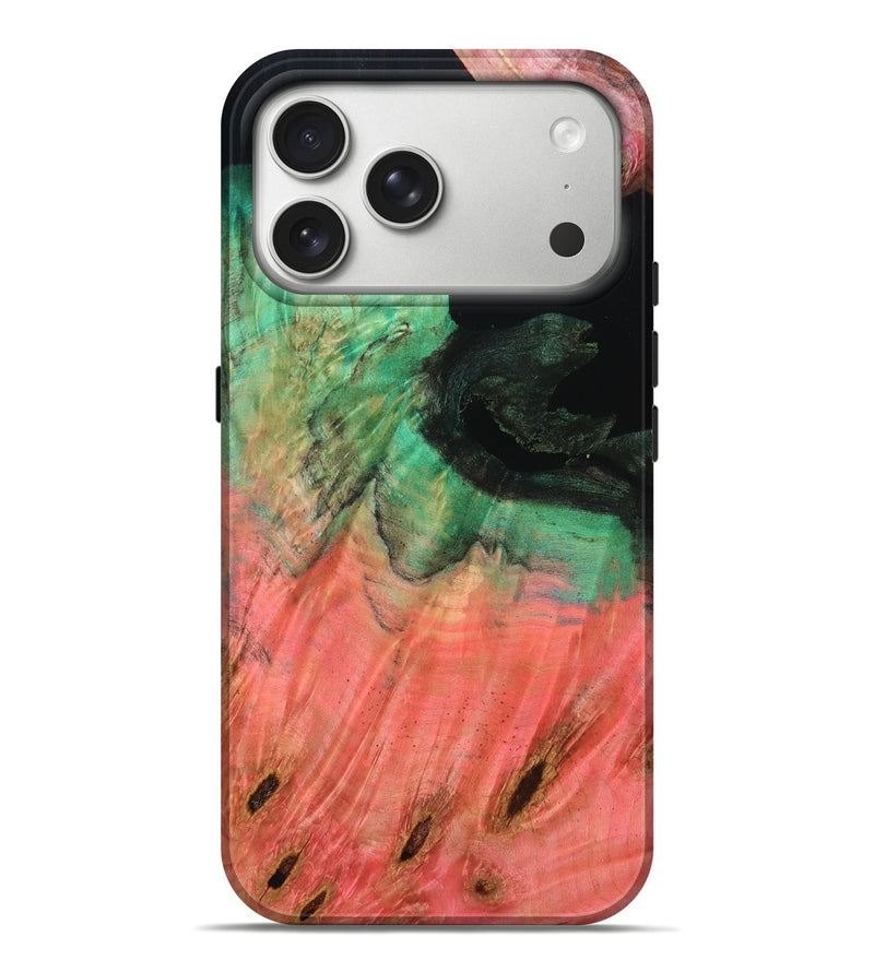 iPhone 17 Pro Max Wood Live Edge Phone Case - Harriet (Double Dyed, 801122)
