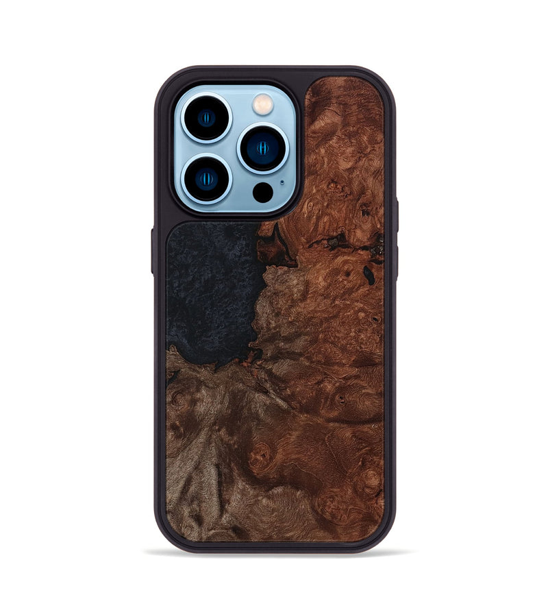 iPhone 14 Pro Wood Phone Case - Baylor (Wood Burl, 801217)