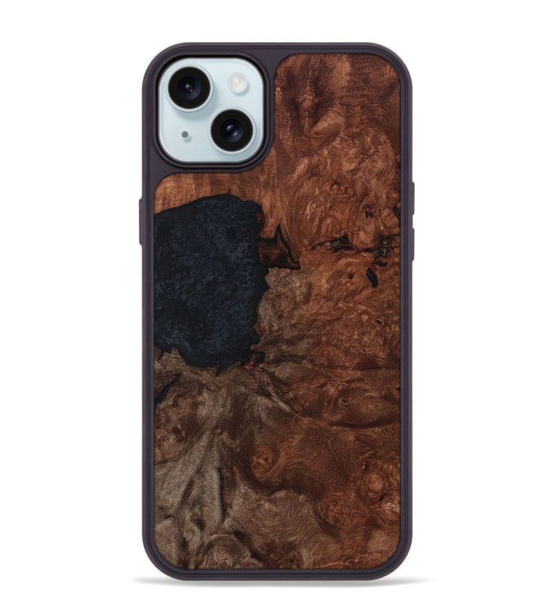 iPhone 15 Plus Wood Phone Case - Baylor (Wood Burl, 801217)