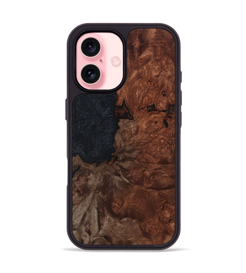 iPhone 16 Wood Phone Case - Baylor (Wood Burl, 801217)