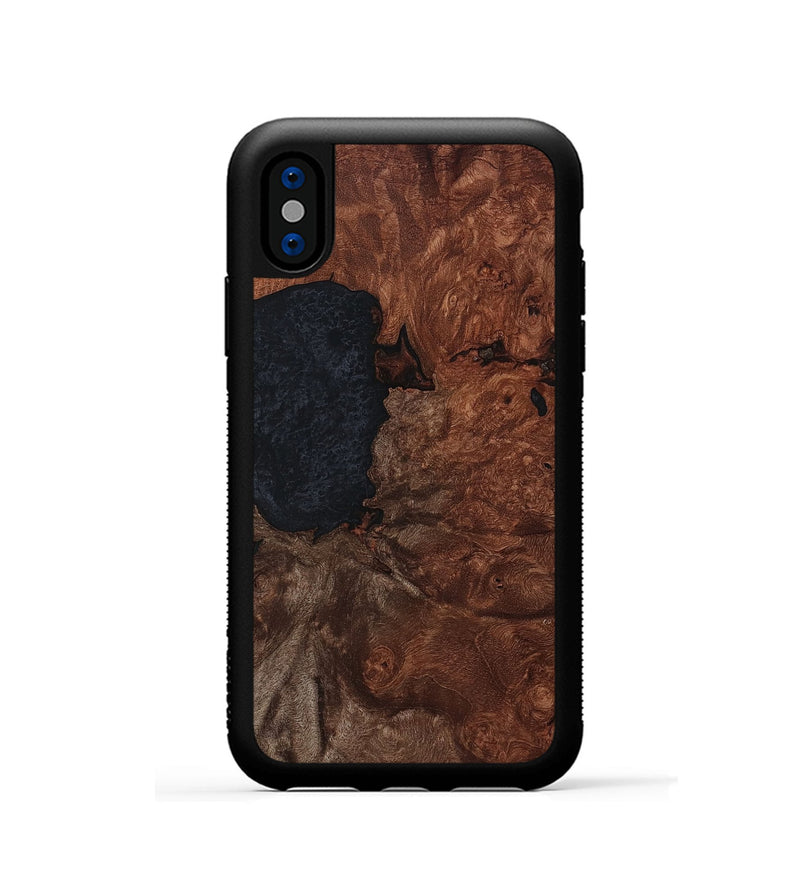 iPhone Xs Wood Phone Case - Baylor (Wood Burl, 801217)
