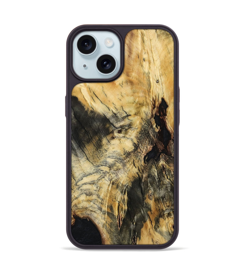 iPhone 15 Wood Phone Case - Millie (Wood Burl, 801218)