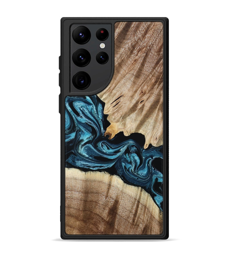 Galaxy S22 Ultra Wood Phone Case - Bernie (Blue, 801220)